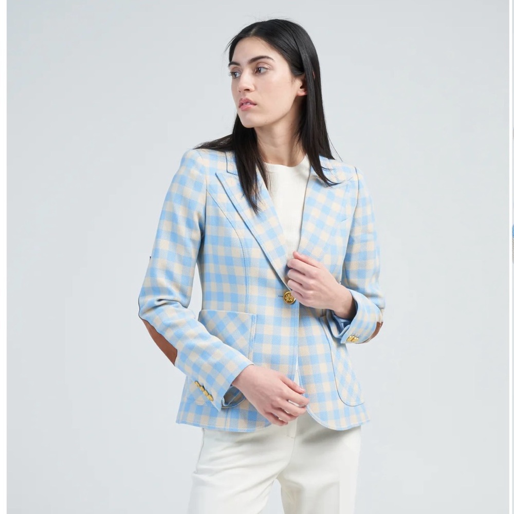 Smythe Duchess Leather Elbow Patch Blazer - image 1